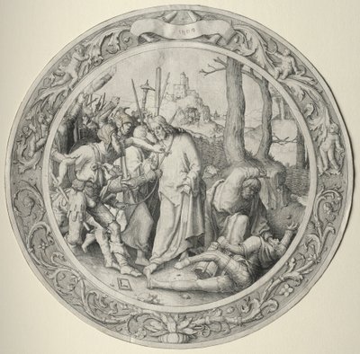 Okrągła Pasja: Zdrada Chrystusa, 1509. autorstwa Lucas van Leyden