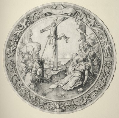 Okrągła pasja: Ukrzyżowanie, 1509. autorstwa Lucas van Leyden
