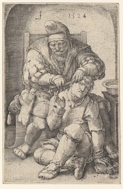 Chirurg, 1524. autorstwa Lucas van Leyden