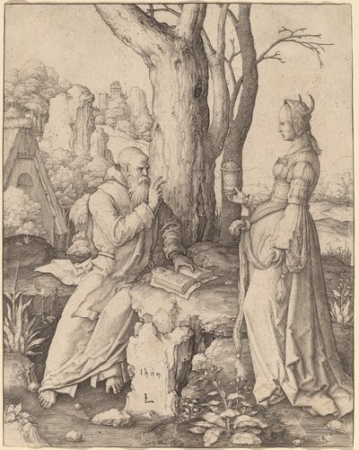 Kuszenie św. Antoniego autorstwa Lucas van Leyden