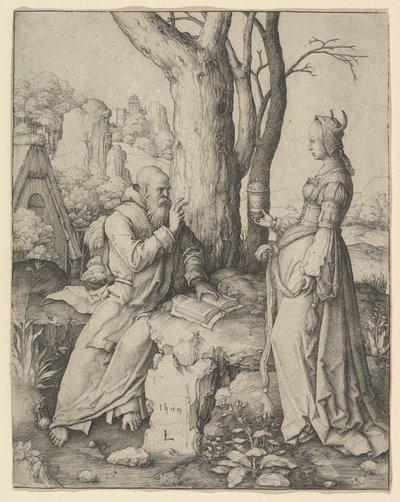 Kuszenie św. Antoniego, 1509. autorstwa Lucas van Leyden