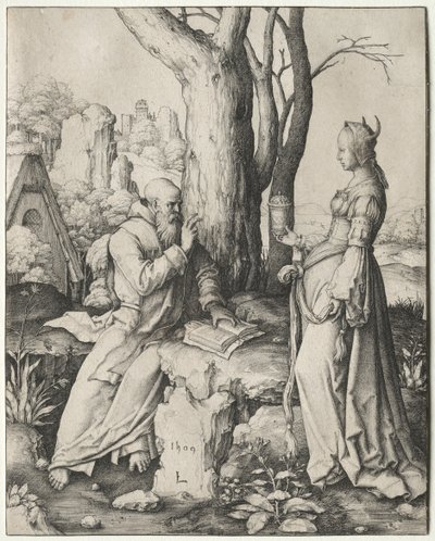 Kuszenie św. Antoniego, 1509. autorstwa Lucas van Leyden