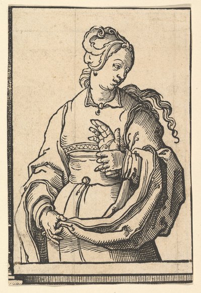 Tiburtyna Sybilla z serii Sybille, ca. 1530. autorstwa Lucas van Leyden