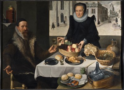 Podwójny portret starszej pary autorstwa Lucas van Valckenborch