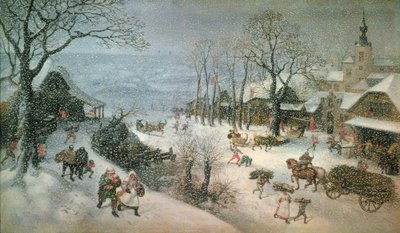 Zimowy krajobraz - luty autorstwa Lucas van Valckenborch