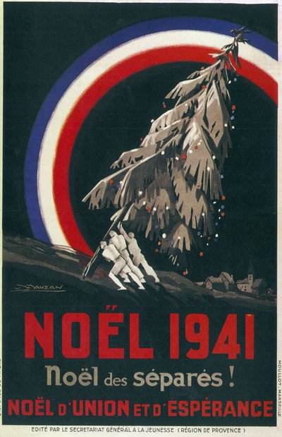 Plakat na Boże Narodzenie więźniów, Francja autorstwa Luciano Achille Mauzan
