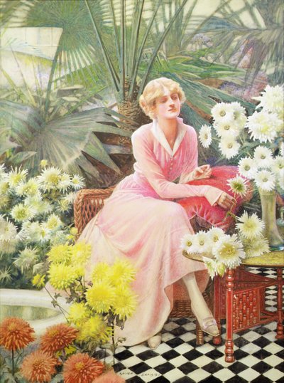 W Konserwatorium, ok. 1920 (akwarela na papierze) autorstwa Lucien Davis