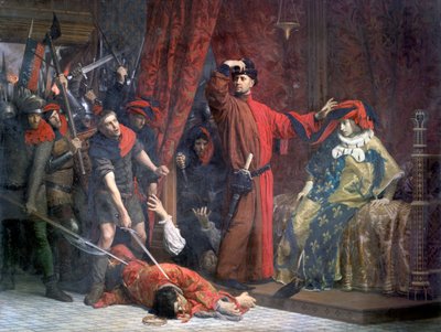 „Rząd kupców… i jego spadkobierca Karol”, 1879 r. autorstwa Lucien Etienne Melingue