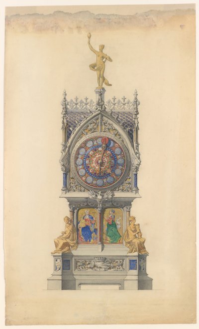 Projekt Zegara Emaliowanego, ca. 1882. autorstwa Lucien Falize