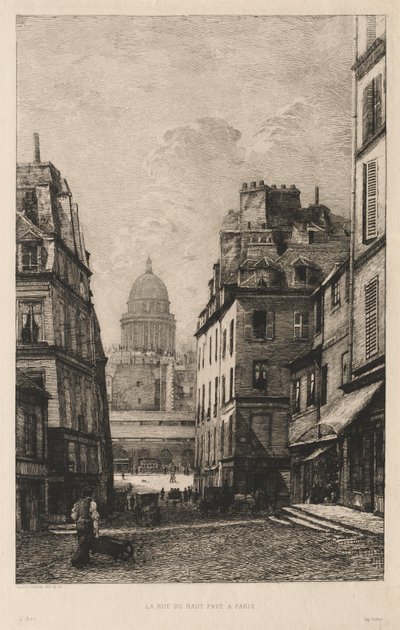 Rue du Haut Pavé w Paryżu autorstwa Lucien Gautier