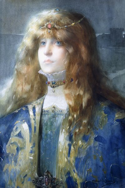 Portret Sary Bernhardt autorstwa Lucien Guirand de Scevola