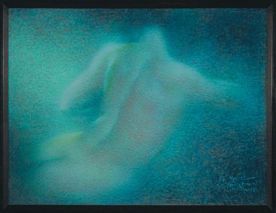 Harmonie en bleu, variation sur la Sonate au clair de lune - Niebieska harmonia, wariacje na temat Sonaty Księżycowej Beethovena autorstwa Lucien Levy-Dhurmer