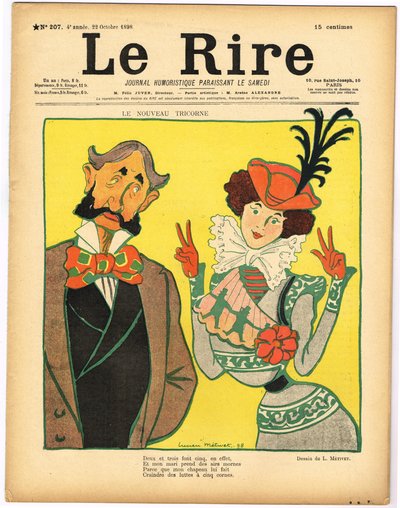 Okładka „Le Rire”, satyryczna w kolorach autorstwa Lucien Metivet