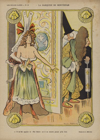 Markiza De Montespan, ilustracja do Le Rire autorstwa Lucien Metivet