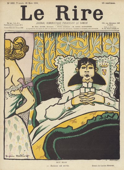 Ruy Blas, ilustracja do Le Rire autorstwa Lucien Metivet
