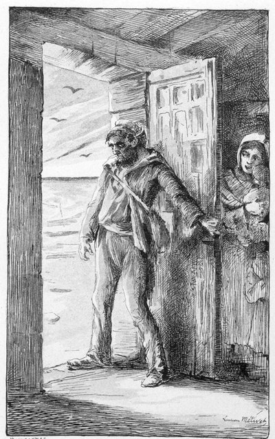 ilustracja do piosenki „le retour du marin” (rycina) autorstwa Lucien Metivet