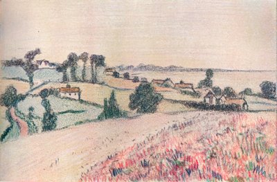 Z rysunku kolorową kredą Luciena Pissarro, ok. XX w. autorstwa Lucien Pissaro