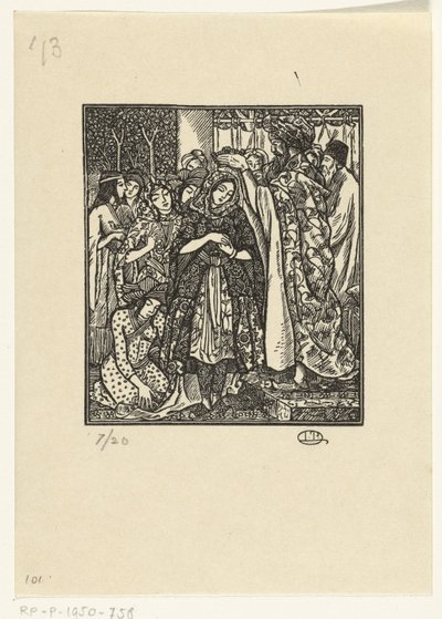 Koronacja Estery autorstwa Lucien Pissarro