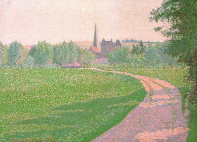 Kościół Eragny autorstwa Lucien Pissarro