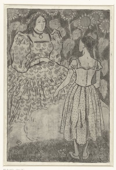 Wróżka pojawia się w Kopciuszku autorstwa Lucien Pissarro