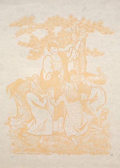Ilustracja 25: La Ronde, 1893. autorstwa Lucien Pissarro