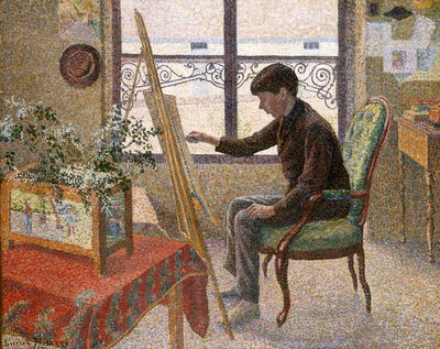 Interior do estúdio (óleo sobre tela) polonês autorstwa Lucien Pissarro