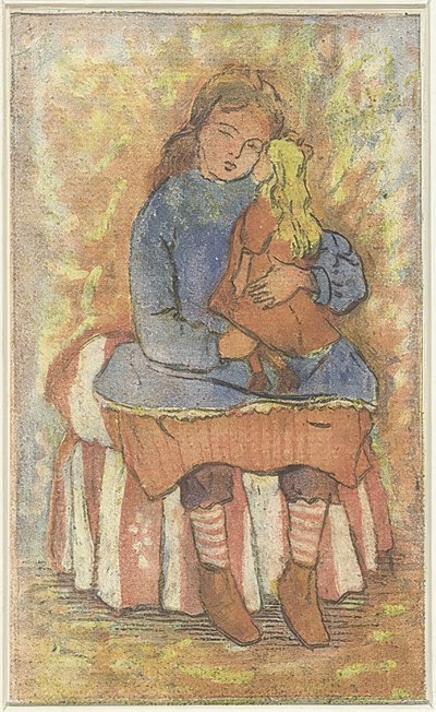Dziewczyna z lalką autorstwa Lucien Pissarro