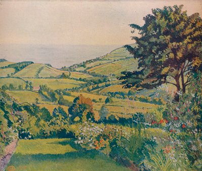 Widok na morze, stawy rybne, 1915, c1932 autorstwa Lucien Pissarro