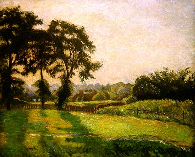 Zachód słońca, Finchingfield, czerwiec autorstwa Lucien Pissarro