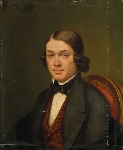 Portret kompozytora Roberta Schumanna 1810-1856, 1842. autorstwa Lucienne Collière