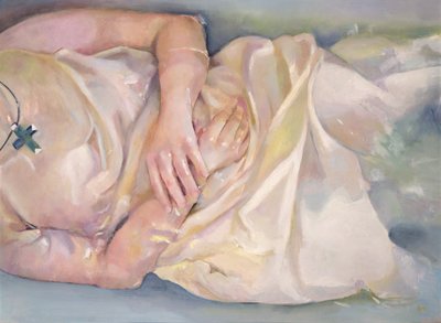 Skrzyżowane ręce, 2004 (olej na desce) autorstwa Lucinda Arundell