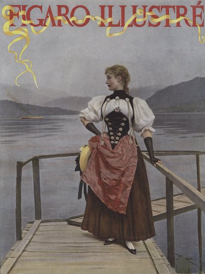 W Szwajcarii (w Szwajcarii). Okładka Le Figaro Illustre, lipiec 1893 autorstwa Lucius Rossi