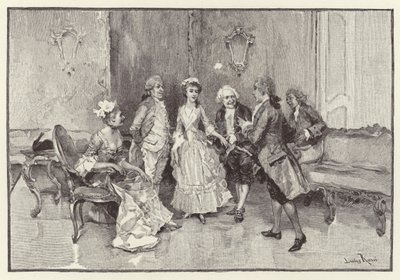 Ilustracja do Szkoły skandalu (chromolitho) autorstwa Lucius Rossi