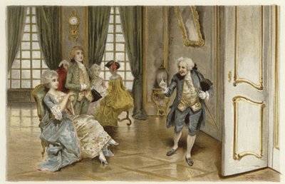 Ilustracja do Szkoły skandalu (chromolitho) autorstwa Lucius Rossi