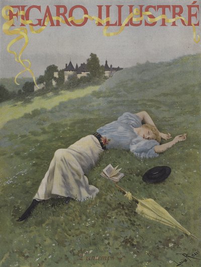Wiosna (wiosna). Okładka Le Figaro Illustre, maj 1896 autorstwa Lucius Rossi