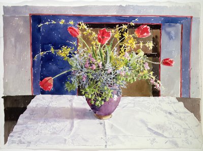 Wiosenne kwiaty w wazonie autorstwa Lucy Willis