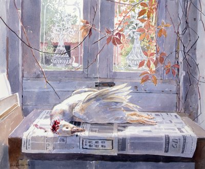Lato (Lament Gandera) 1994 (akwarela) autorstwa Lucy Willis