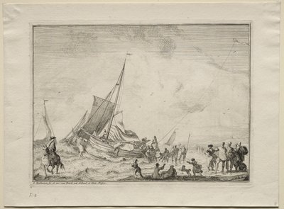 Wodowanie statku, 1701. autorstwa Ludolf Backhuysen