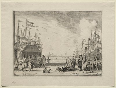 Port w Amsterdamie autorstwa Ludolf Backhuysen
