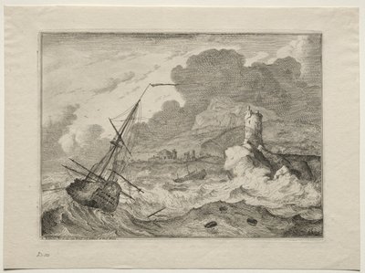 Burza na morzu, 1701. autorstwa Ludolf Backhuysen