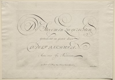 Rzeka IJ i pejzaże morskie, 1701. autorstwa Ludolf Backhuysen