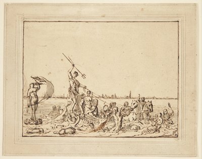 Alegoria Amsterdamu jako miasta siostrzanego autorstwa Ludolf Bakhuizen