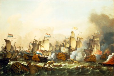 Bitwa pod Barfleur autorstwa Ludolf Bakhuizen