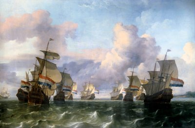 Holenderskie skrzydło Kompanii Indyjskiej. Obraz Ludolfa Backhuysena (1631-1708) Ec. Hol. autorstwa Ludolf I Backhuysen