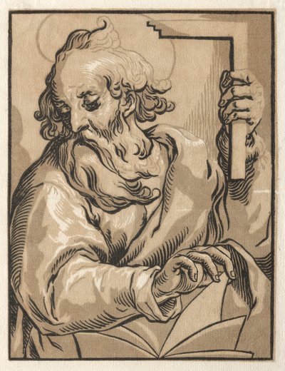 Chrystus i apostołowie: św. Tomasz (z kwadratem) autorstwa Ludolph Büsinck