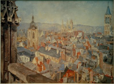 Widok na dachy Rouen autorstwa Ludovic Piette