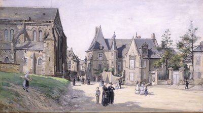 Mały Plac Wiejski; La Petite Place du Village, 1870 autorstwa Ludovic Piette