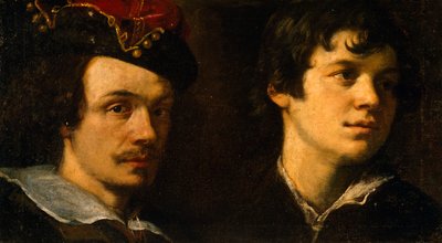 Dwie głowy, Ludovico Cardi znany jako il Cigoli (1559-1613), malarstwo. autorstwa Ludovico Cardi