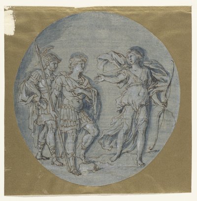 Diana rozmawia z Eneaszem i Achatesem autorstwa Ludovico Gimignani