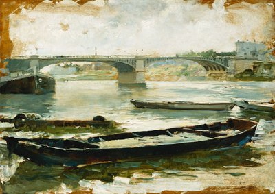 Barki na Sekwanie, Paryż, autorstwa Ludovico Marchetti